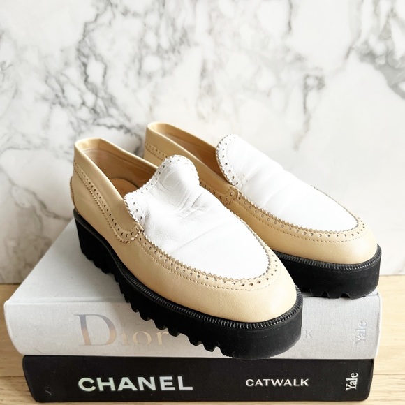 Barneys New York Shoes - Leather platform Loafers from Paris